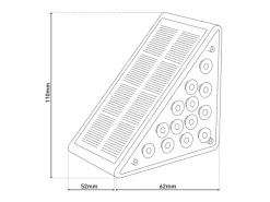 Näve LED-Solar-Treppen-Leuchte Scala Grau 6,2 cm x 11 cm x 5,2 cm 2er-Set