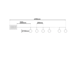 Näve LED-Textil-Solar-Lichterkette Papierballon Bunt Ø 15 cm x 300 cm 10er-Set