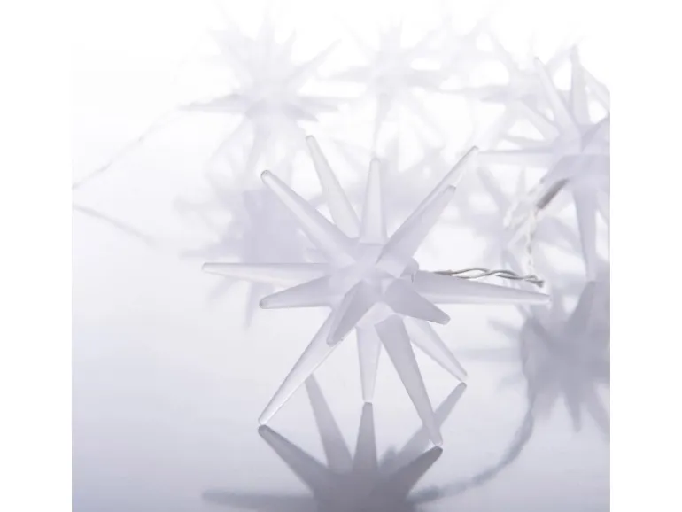 Näve Outdoor 10er-LED Weihnachtslichterkette 3D-Sterne Batteriebetrieben