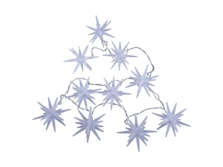 Näve Outdoor 10er-LED Weihnachtslichterkette 3D-Sterne Batteriebetrieben