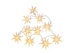 Näve Outdoor 10er-LED Weihnachtslichterkette 3D-Sterne Batteriebetrieben