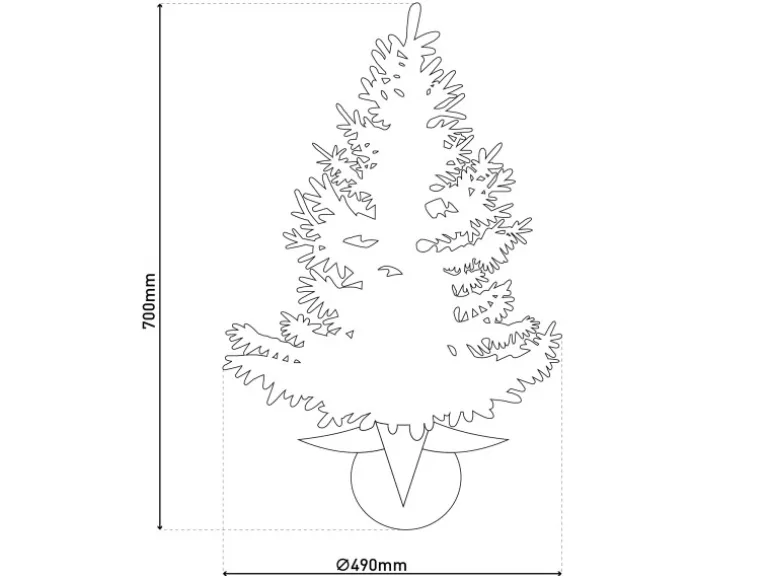 Näve Outdoor LED Deko Weihnachtsbaum 70 cm