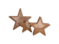 Näve Outdoor LED Deko Weihnachtsstern Braun 3er-Set