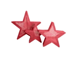 Näve Outdoor LED Deko Weihnachtsstern Rot 3er-Set