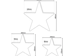 Näve Outdoor LED Deko Weihnachtsstern Rot 3er-Set