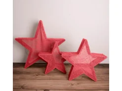 Näve Outdoor LED Deko Weihnachtsstern Rot 3er-Set