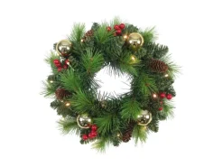 Näve Outdoor LED Weihnachtskranz Noel Gold