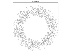 Näve Outdoor LED Weihnachtskranz Noel Gold