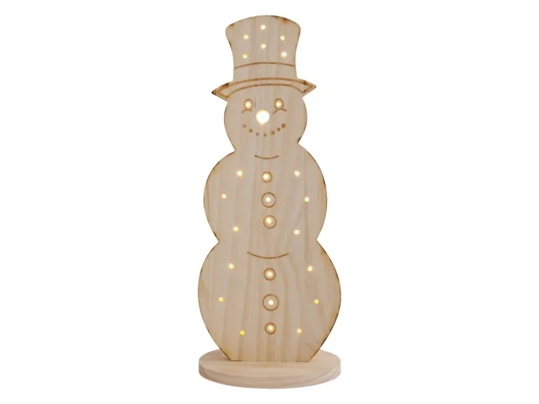 Näve Outdoor LED Weihnachtsdeko Holz Snowy 50 cm