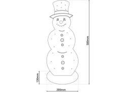 Näve Outdoor LED Weihnachtsdeko Holz Snowy 50 cm