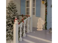 Näve Outdoor LED Weihnachtsdeko Holz Santa 49 cm