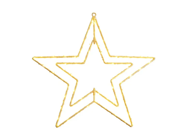 Näve Outdoor LED Weihnachtsdeko Fensterstern Gold 40 cm