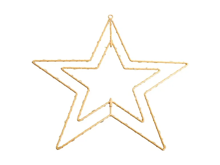 Näve Outdoor LED Weihnachtsdeko Fensterstern Gold 40 cm