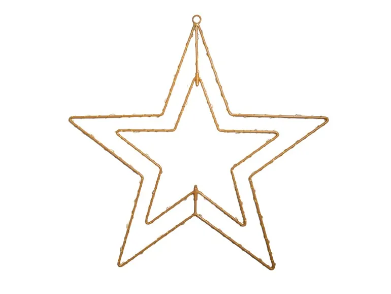 Näve Outdoor LED Weihnachtsdeko Fensterstern Gold 40 cm