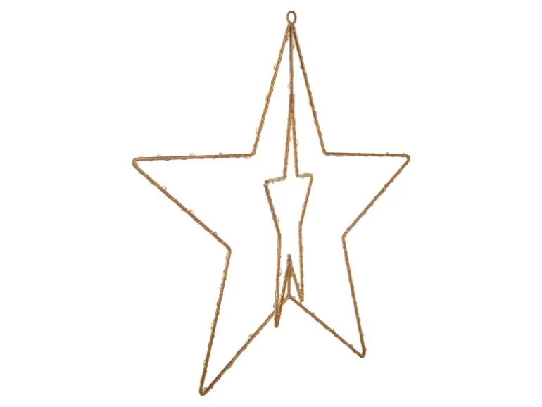 Näve Outdoor LED Weihnachtsdeko Fensterstern Gold 40 cm