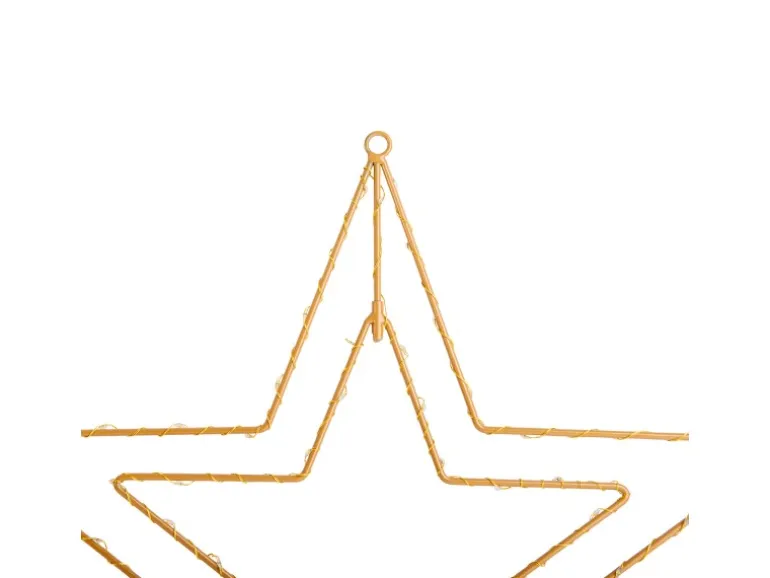 Näve Outdoor LED Weihnachtsdeko Fensterstern Gold 40 cm