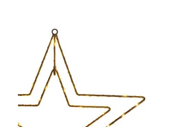 Näve Outdoor LED Weihnachtsdeko Fensterstern Gold 40 cm