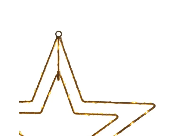 Näve Outdoor LED Weihnachtsdeko Fensterstern Gold 40 cm