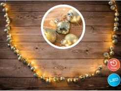 Näve Outdoor LED Weihnachtsdeko Lichterkette Gold