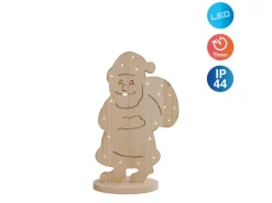 Näve Outdoor LED Weihnachtsdeko Holz Santa 80 cm