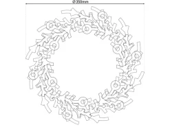 Näve Outdoor LED Weihnachtskranz Noel Rot