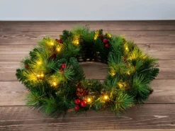 Näve Outdoor LED Weihnachtskranz Noel Rot