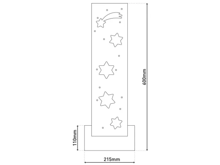Näve Outdoor LED Weihnachtsdeko Sternschnuppe 60 cm