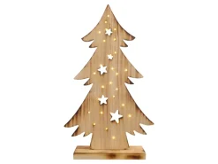 Näve Outdoor LED Weihnachtsdeko Holz Tannenbaum 47 cm