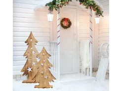 Näve Outdoor LED Weihnachtsdeko Holz Tannenbaum 47 cm