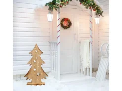 Näve Outdoor LED Weihnachtsdeko Holz Tannenbaum 47 cm