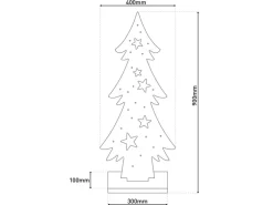Näve Outdoor LED Weihnachtsdeko Holz Tannenbaum 90 cm