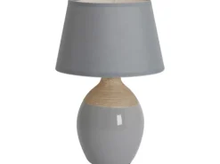 Näve Tischleuchte Sullivan Keramik Ø 20 cm Grau