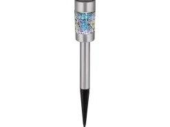 OBI LIGHTING Mosaik-Solarspieß Edelstahl Silber