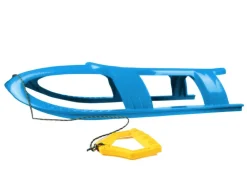 Ondis24 Kinderschlitten Rennrodel Bob Bullet mit Metallkufen Blau Schlitten