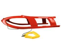 Ondis24 Kinderschlitten Rennrodel Bob Bullet mit Metallkufen Rot