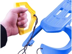 Ondis24 Kinderschlitten Rennrodel Bob Arrow mit Metallkufen Blau Schlitten