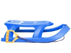 Ondis24 Kinderschlitten Rennrodel Bob Arrow mit Metallkufen Blau Schlitten