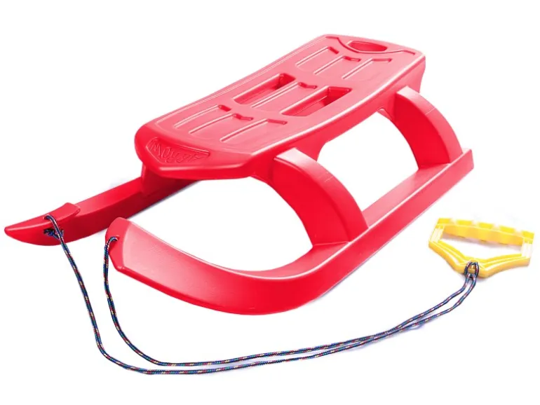 Ondis24 Kinderschlitten Rennrodel Bob Arrow mit Metallkufen Rot Schlitten