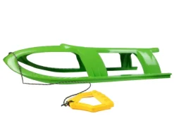 Ondis24 Kinderschlitten Rennrodel Bob Bullet mit Metallkufen Grün Schlitten