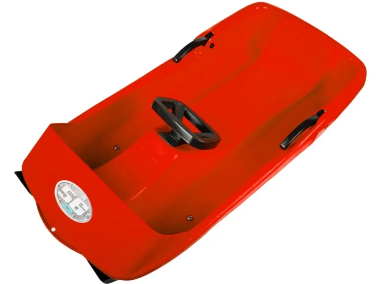 Ondis24 Schlitten Super Bob Rot 1 Sitz Lenkschlitten