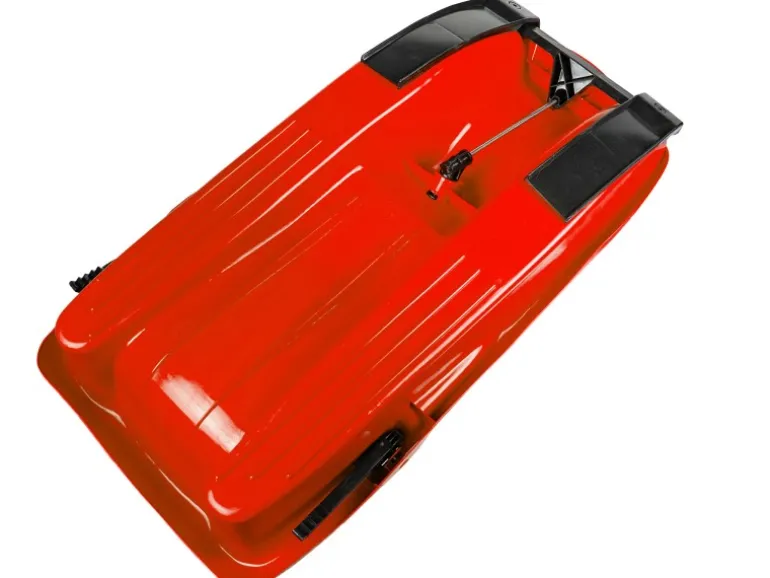 Ondis24 Schlitten Super Bob Rot 1 Sitz Lenkschlitten