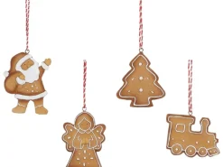 Ornament Lebkuchen Christmas Braun 6 x 7,5 cm