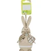 Osteranhänger Hase Holz 7,5 cm x 15,5 cm Natur