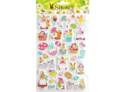 Ostersticker Wichtel mit Küken Bunt