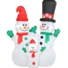 Outsunny Aufblasbar Schneemann Polyester 165L x 80B x 180H cm Weiß