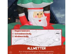 Outsunny Aufblasbar Weihnachtsdeko Polyester 80L x 67B x 160-213H cm