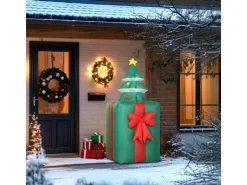 Outsunny Aufblasbar Weihnachtsdeko Polyester 80L x 67B x 160-213H cm