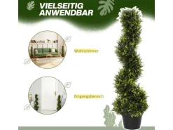 Outsunny Künstlicher Zedernbaum Kunststoff Zement  18L x 18B x 90H cm