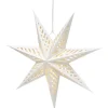 Papierstern mit LEDs 45 cm x 45 cm x 17 cm Weiß