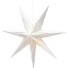 Papierstern mit LEDs 70 cm x 70 cm x 25 cm Weiß